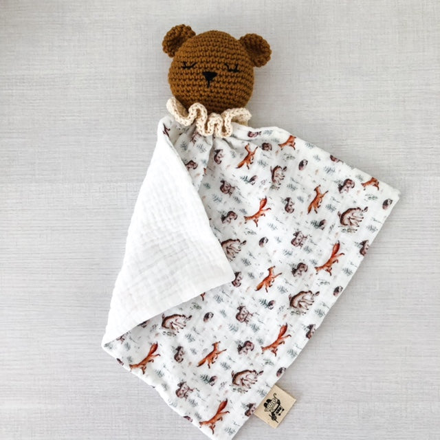 Set Doudou Toby animali del bosco + portaciuccio