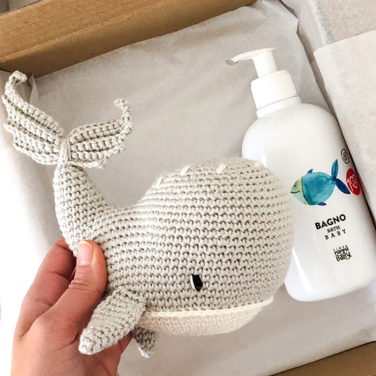 AMIGUmaMI Box Large Whale Grey