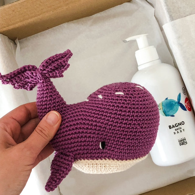 AMIGUmaMI Box Large Whale Violet
