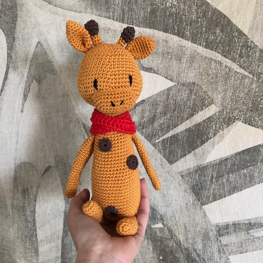 Giraffa Amigurumi cotone organico Red
