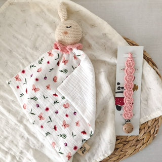 Set Doudou Olly fiori&farfalle + portaciuccio