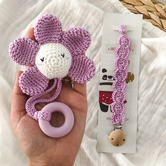 Sonaglio Fiore + portaciuccio "Liliac"