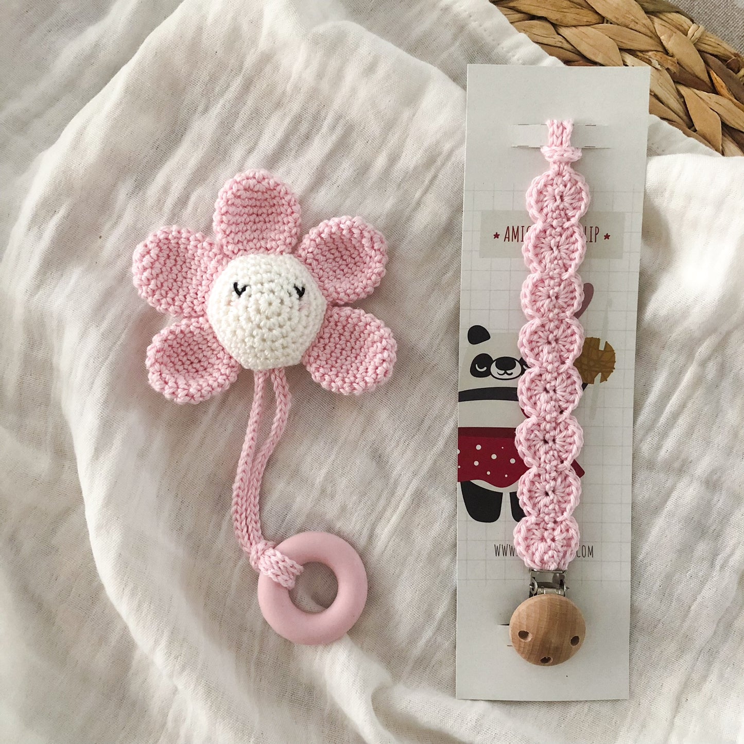 Sonaglio Fiore + Portaciuccio "Pink"