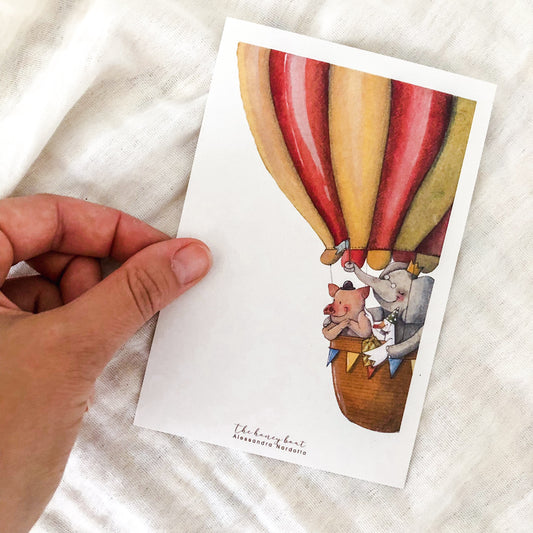 Cartolina illustrata per dedica