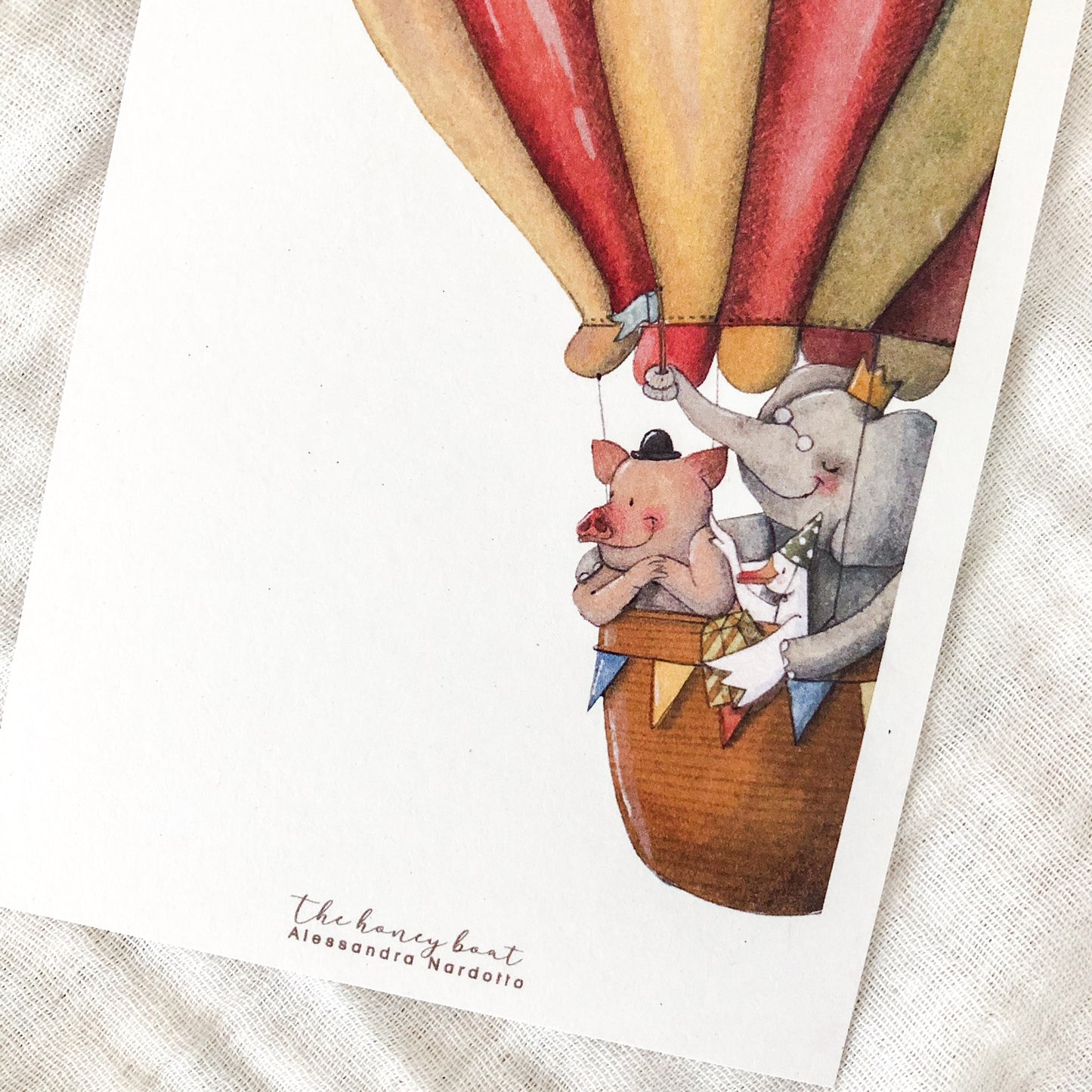 Cartolina illustrata per dedica