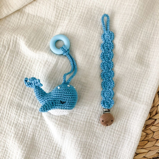 Sonaglio Balena + portaciuccio "ocean"