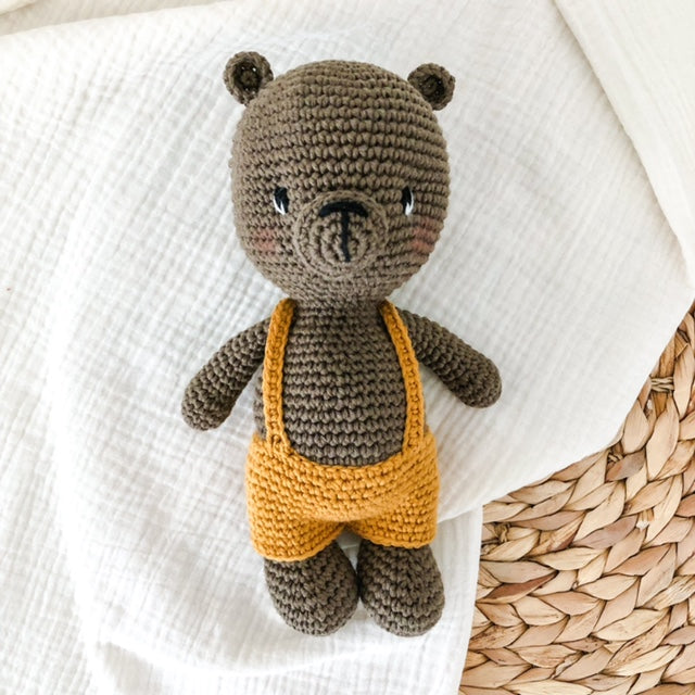 AMIGUmaMI Box Large Orso Yellow