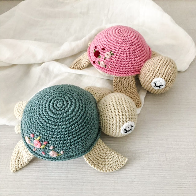 Tartaruga con Ricamo "Pink"